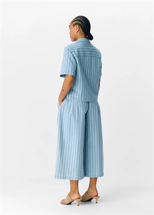 Elsie denim ss skjorte Light Blue/White Object 